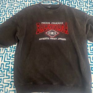 Balenciaga  L black and red long sleeve jersey